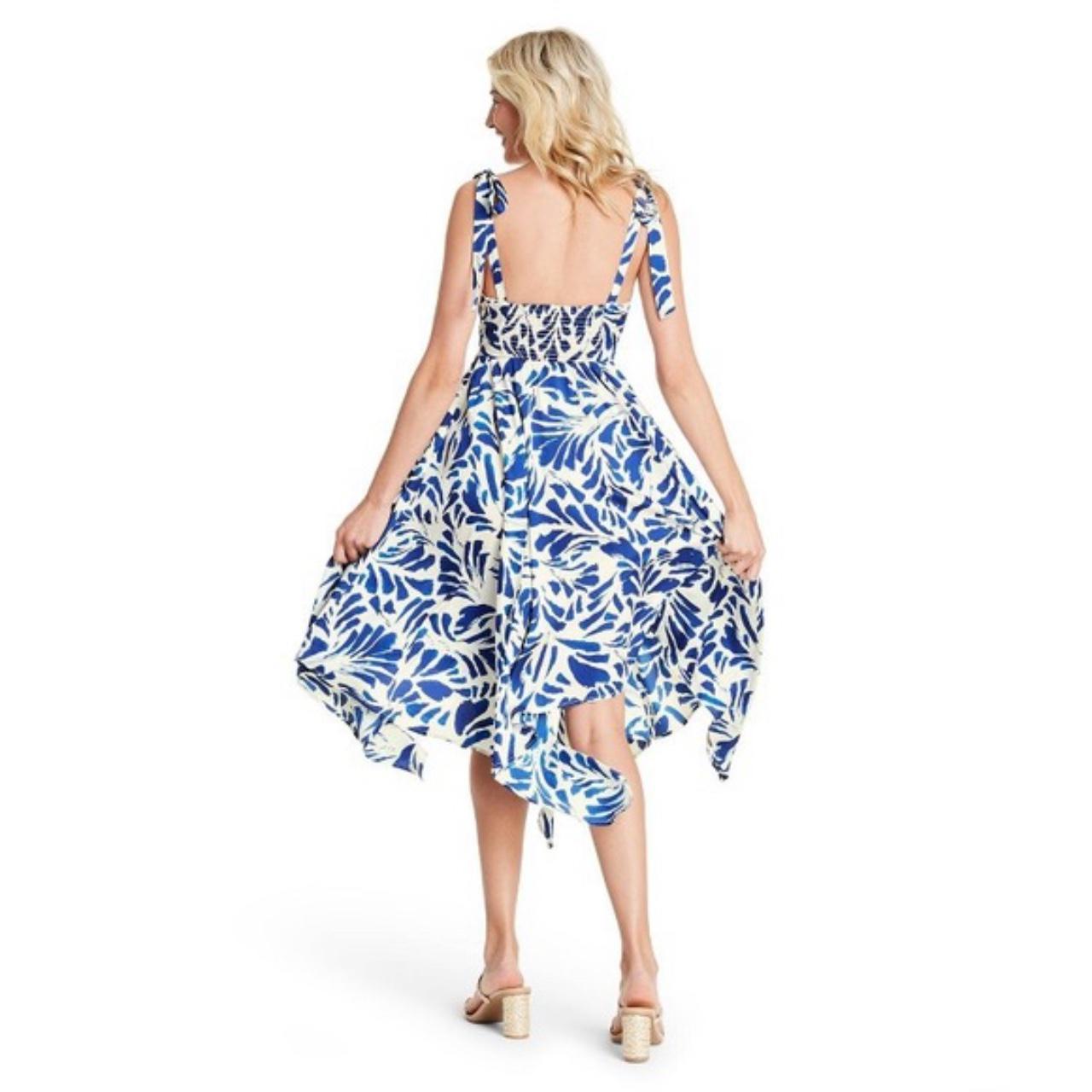 Target blue shop and white dress