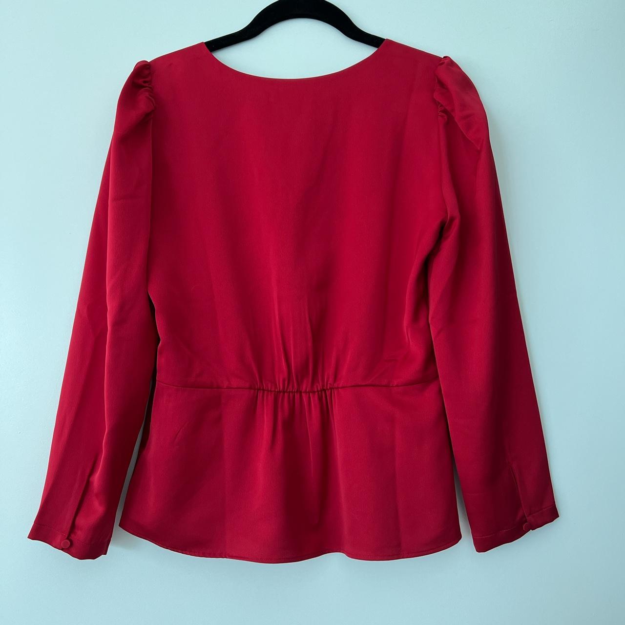 J Crew red top, worn once great condition. Size... - Depop