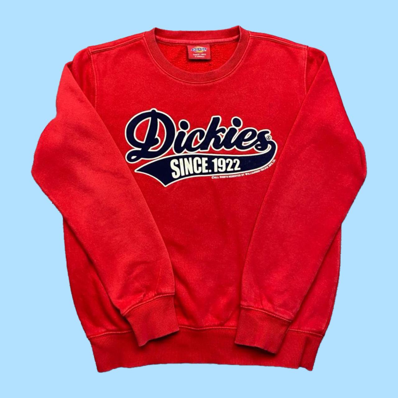 Dickies Men's Red and Navy Sweatshirt | Depop