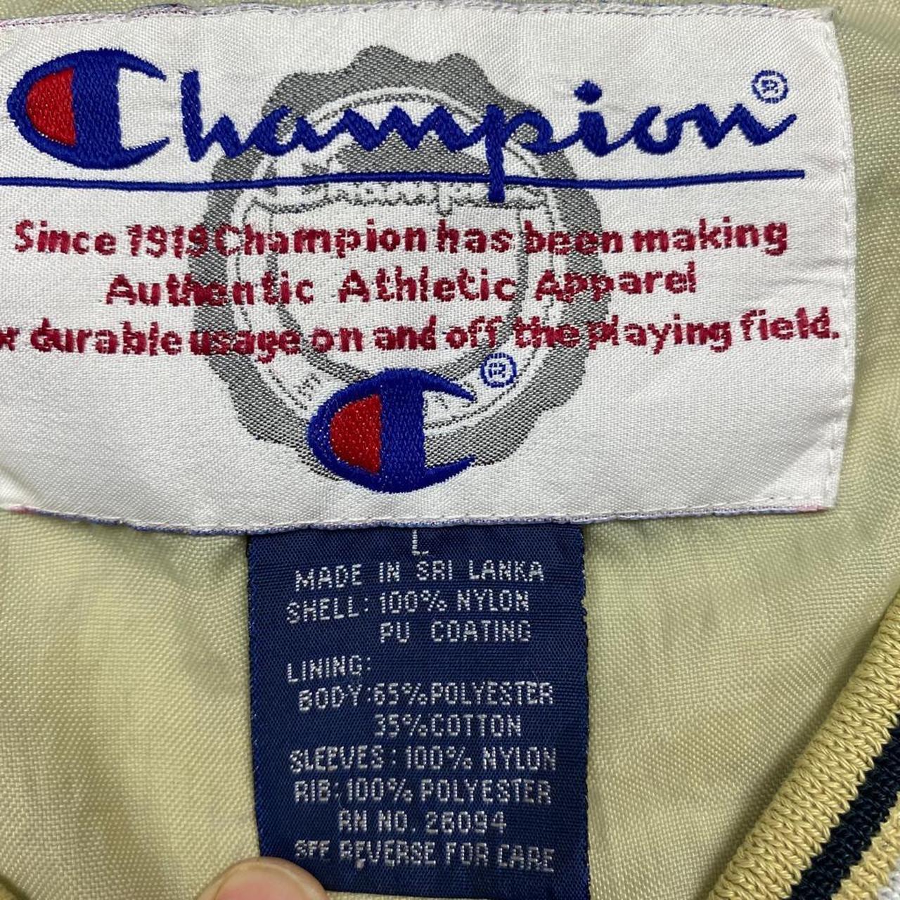 Champion Men's Navy and Cream Jacket | Depop