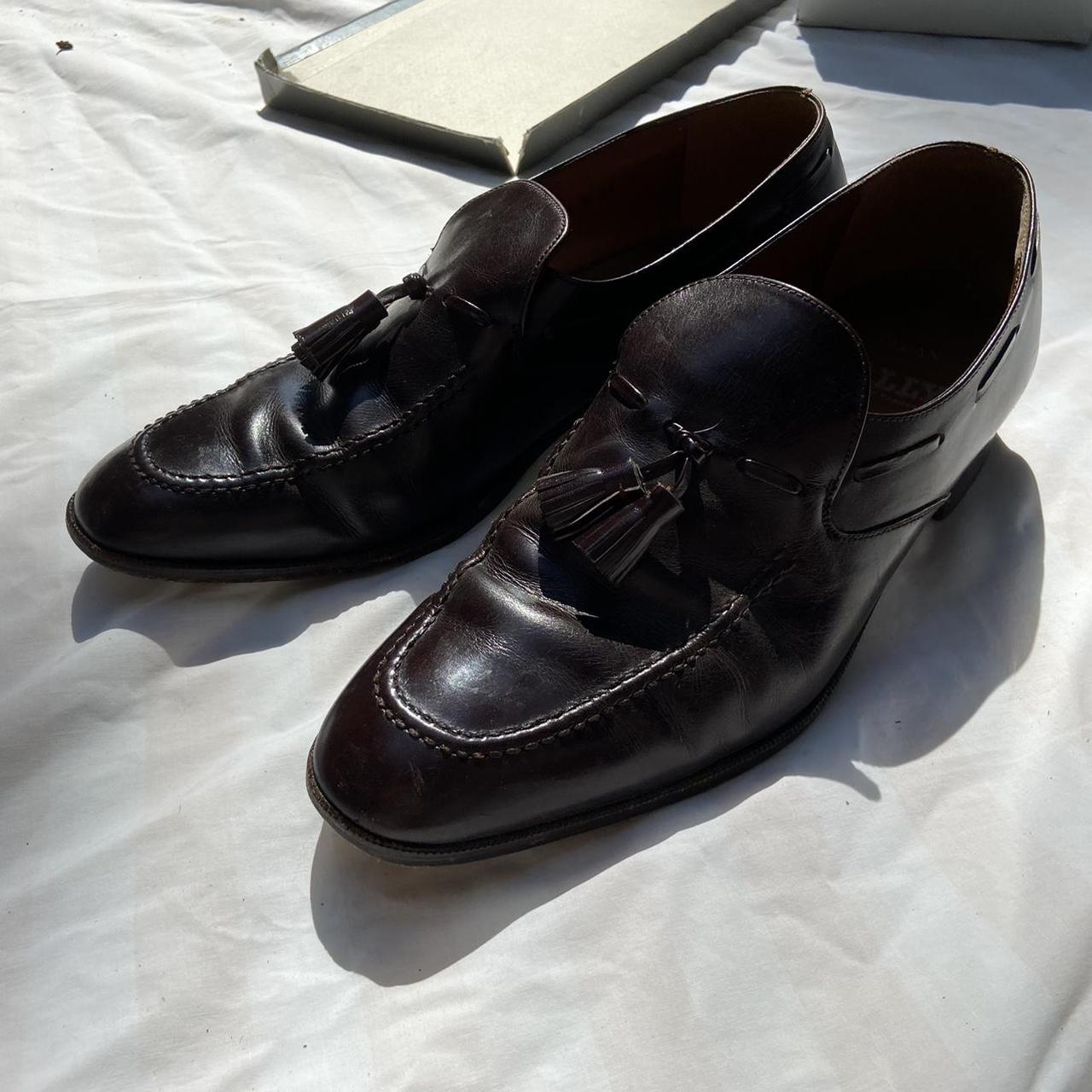 Vintage Bally men dark brown leather shoes. In good... - Depop