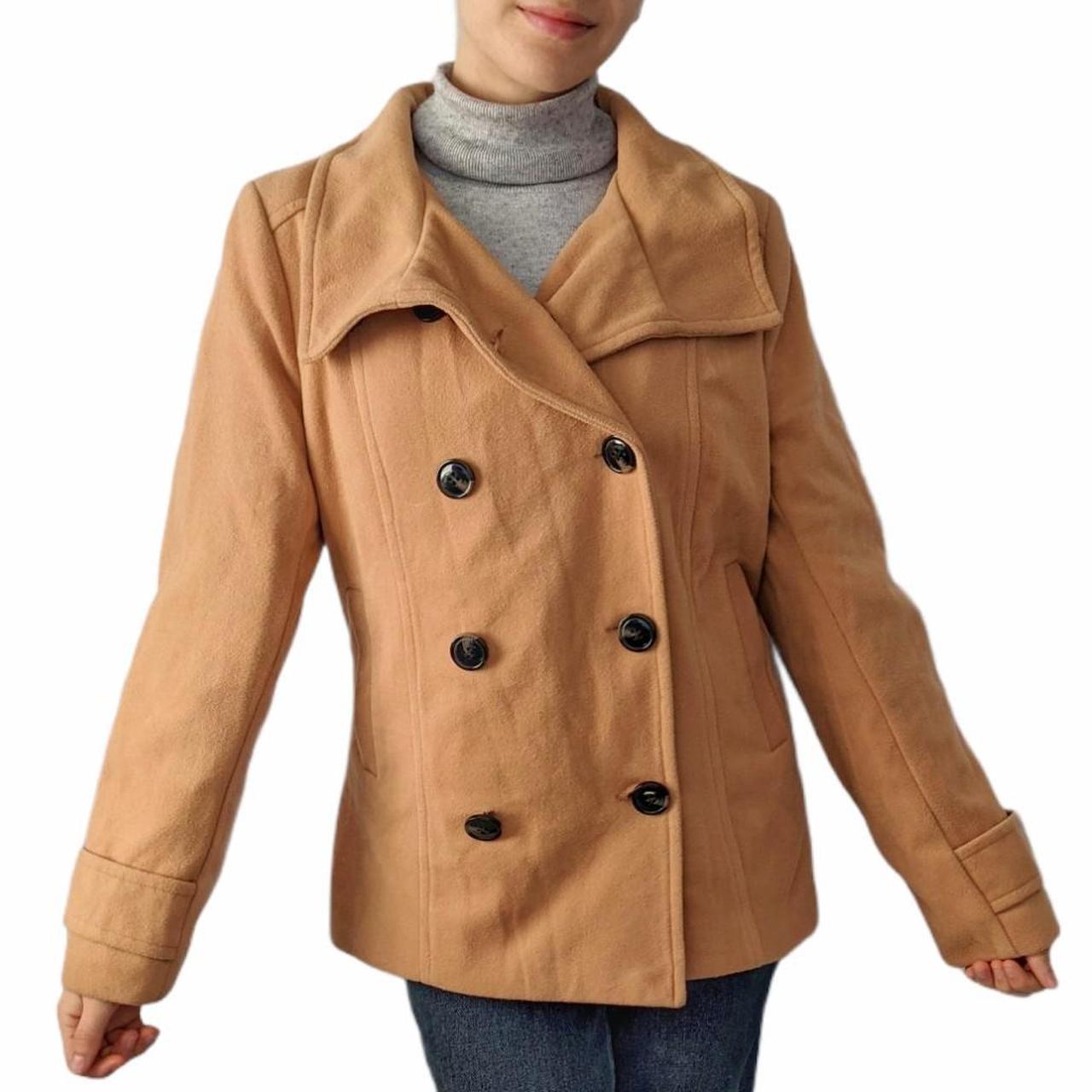 tan pea coat