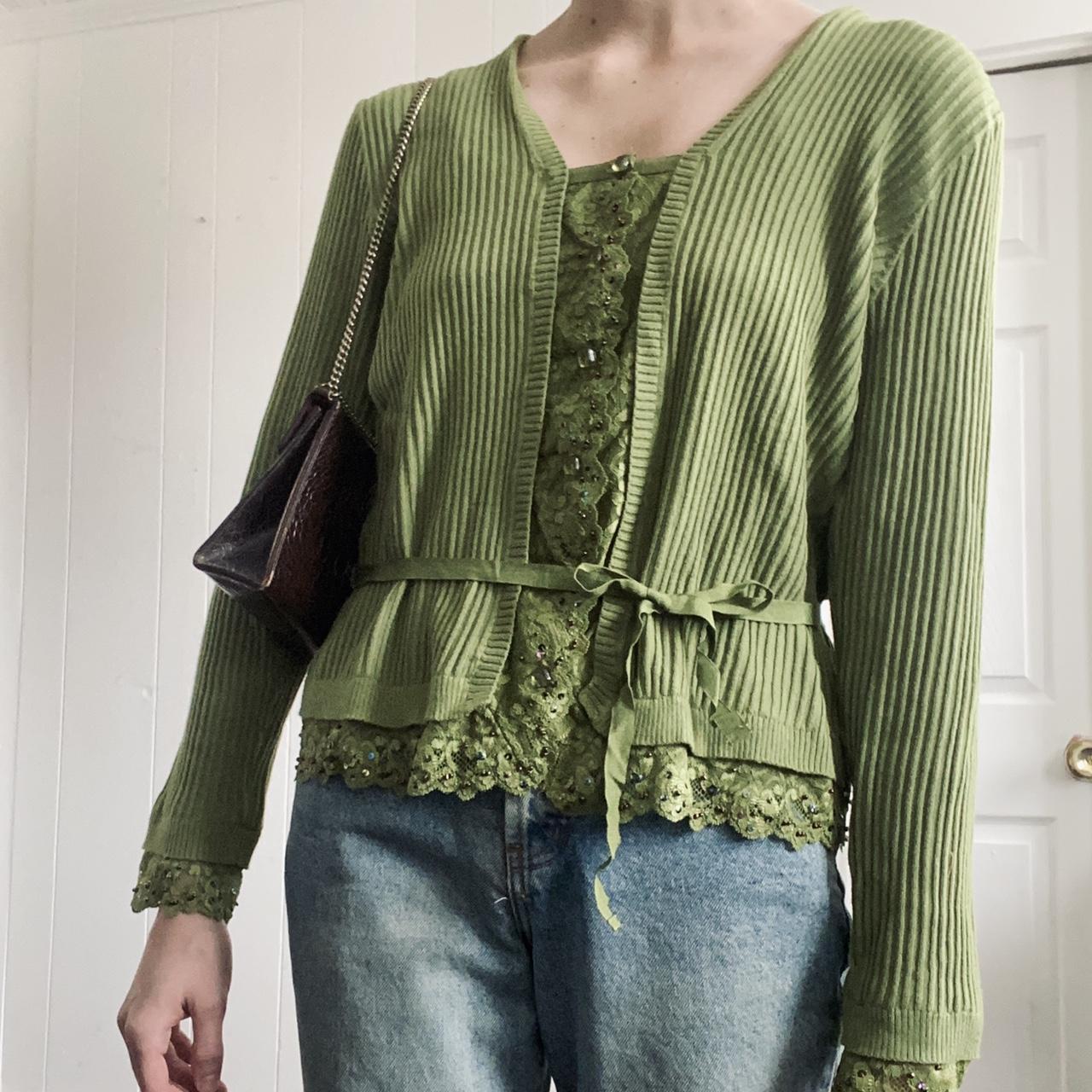 Green y2k sweater Clearance