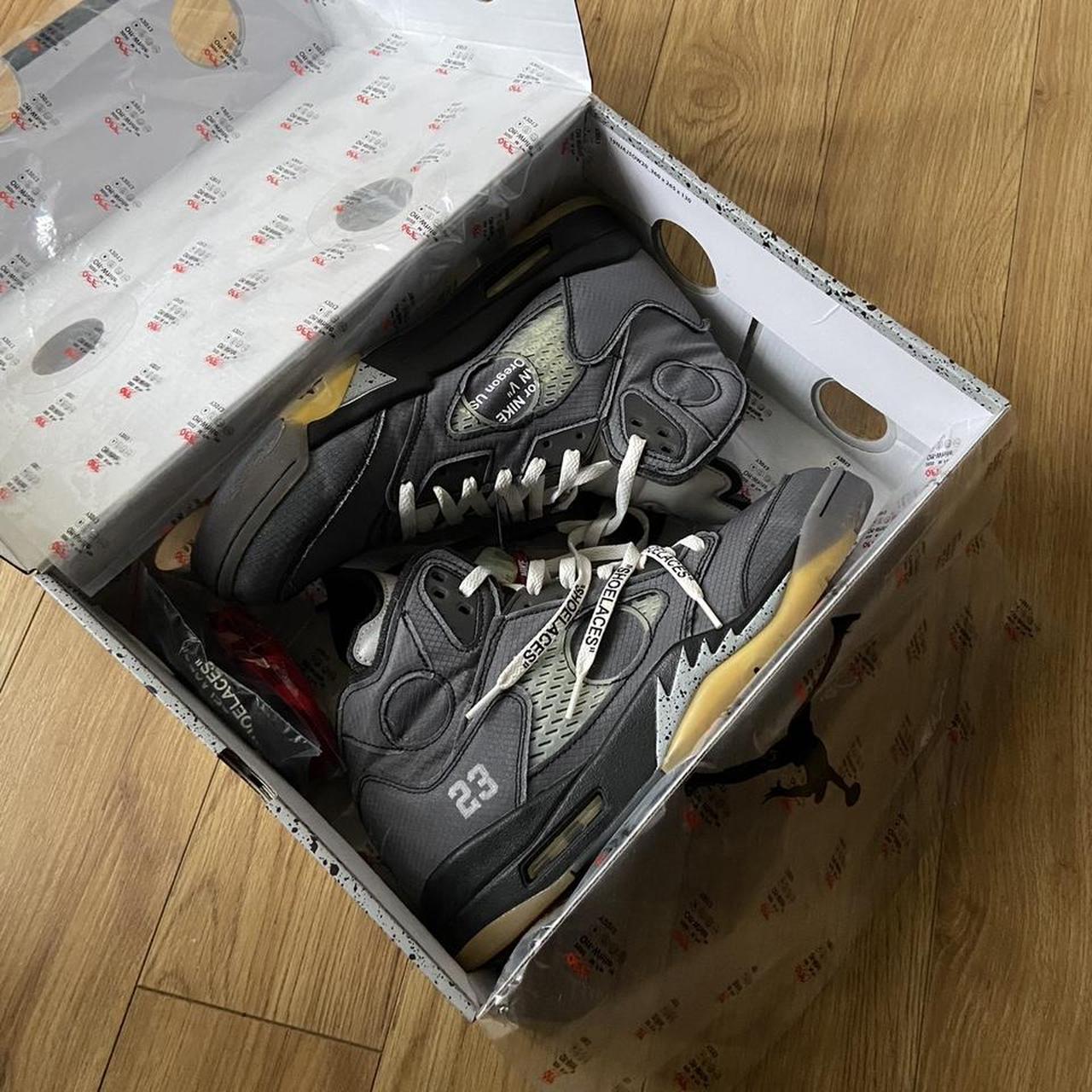 JORDAN 5 OFF WHITE BLACK 🖇 A VERY BEAUTIFUL SHOE... - Depop