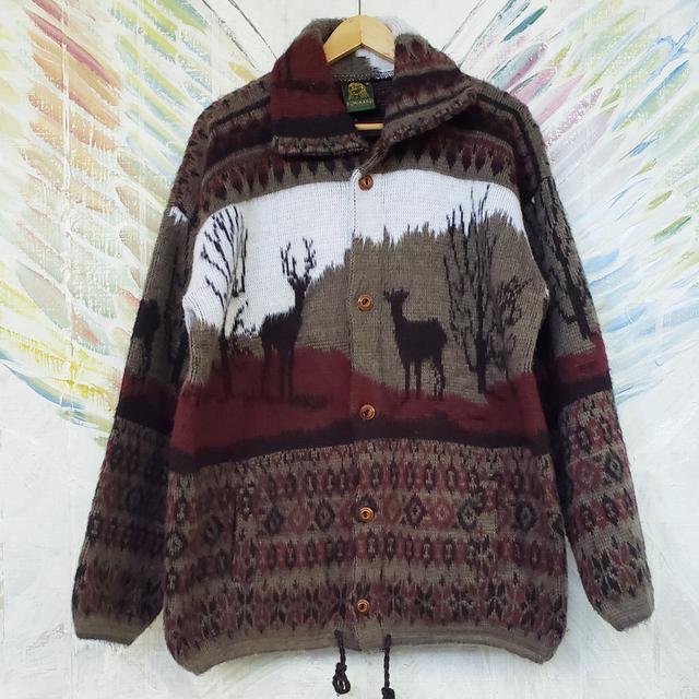 💽 Vintage WOOL RUMINAHUI sweater jacket. Perfect... - Depop