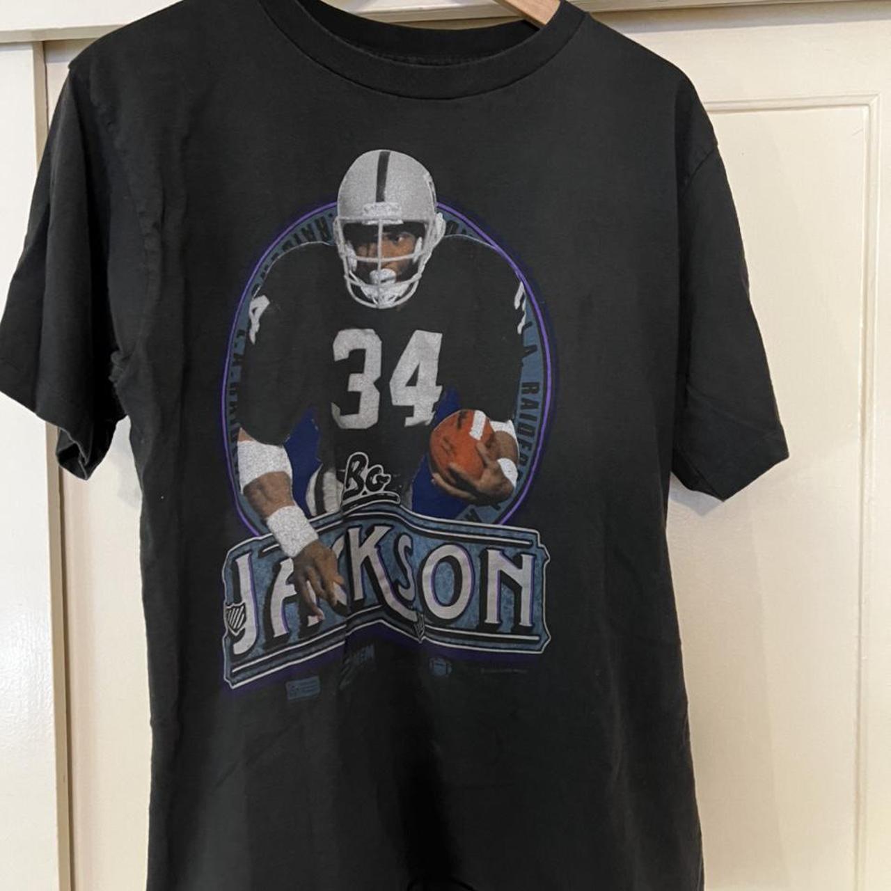 Vintage 1990 Bo Jackson Oakland Raiders Salem Sportswear T-Shirt NFL  Football