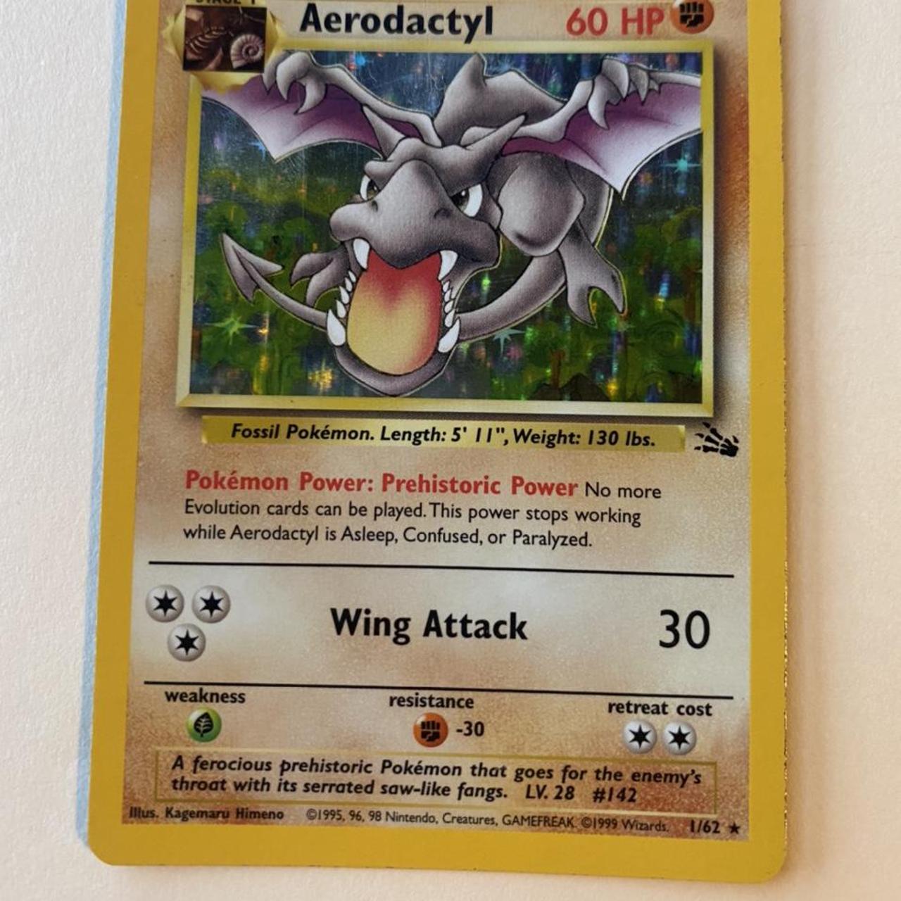 Pokemon Fossil Aerodactyl 1/62 CGC 7 No Subs