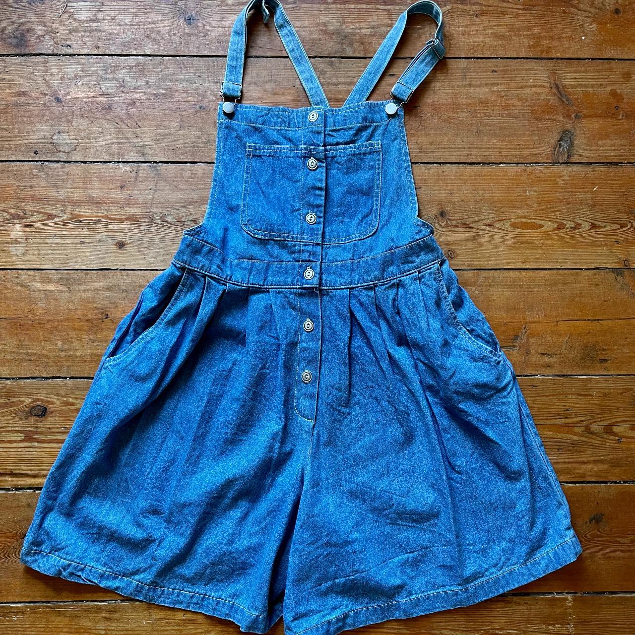 Vintage Cute 70s Summer Denim Utility Pocket... - Depop