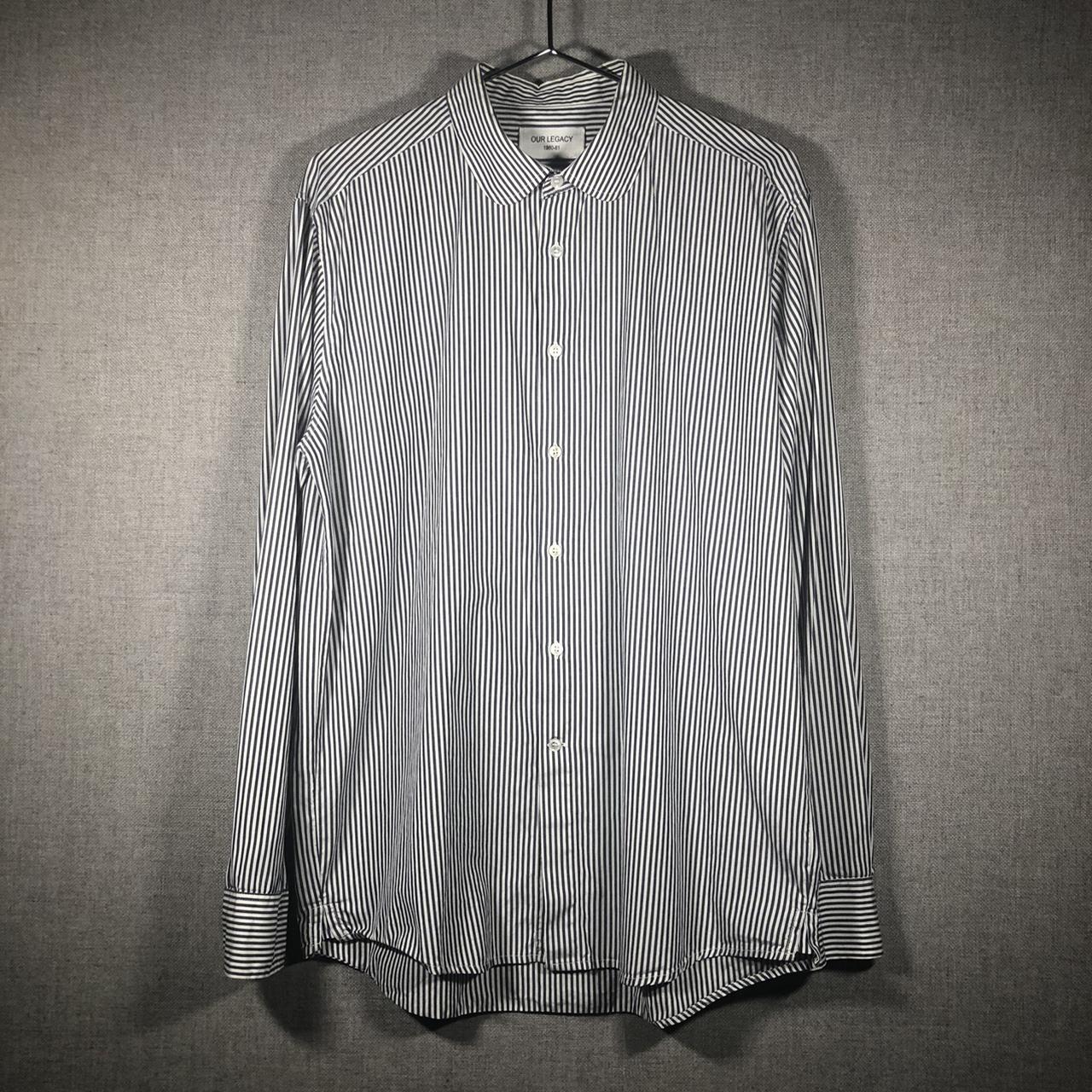 Our Legacy Men's White and Grey Shirt