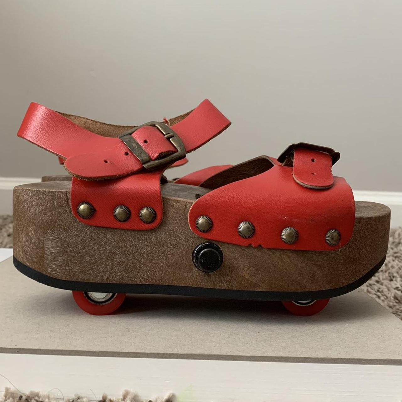 O’mniac vintage pop out red roller skate platform... Depop