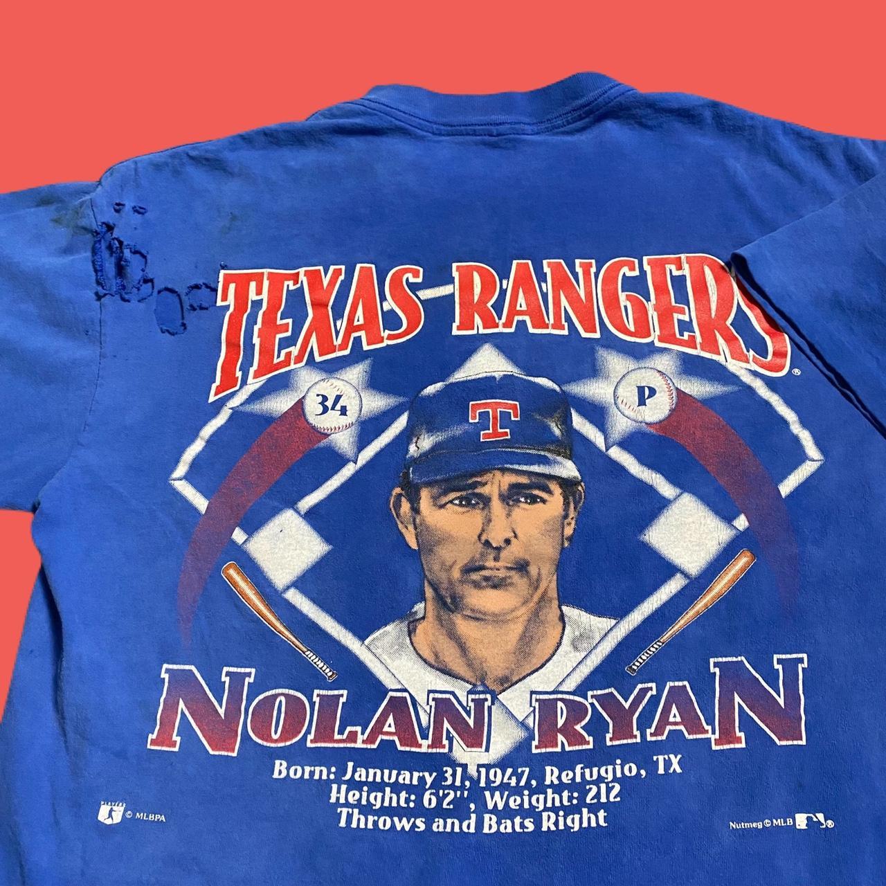 Vintage Nolan Ryan Texas Rangers Nutmeg Graphic T-Shirt Large