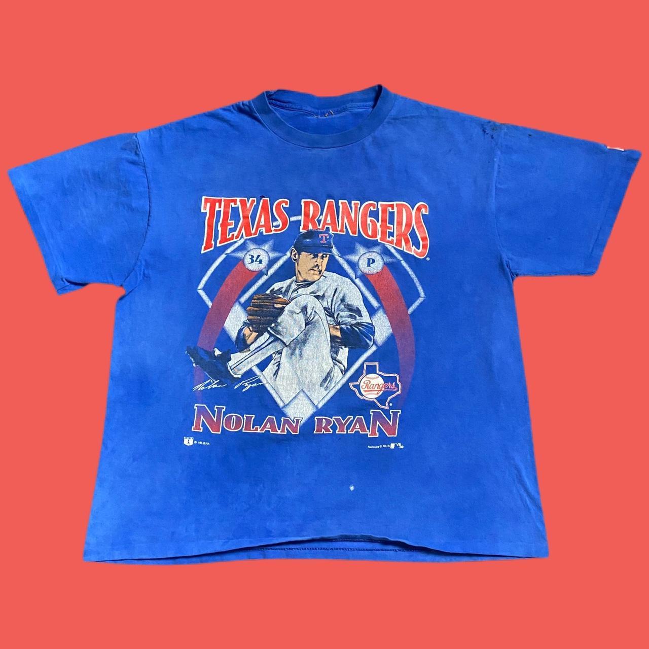 Vintage Nolan Ryan Texas Rangers Nutmeg Graphic T-Shirt Large