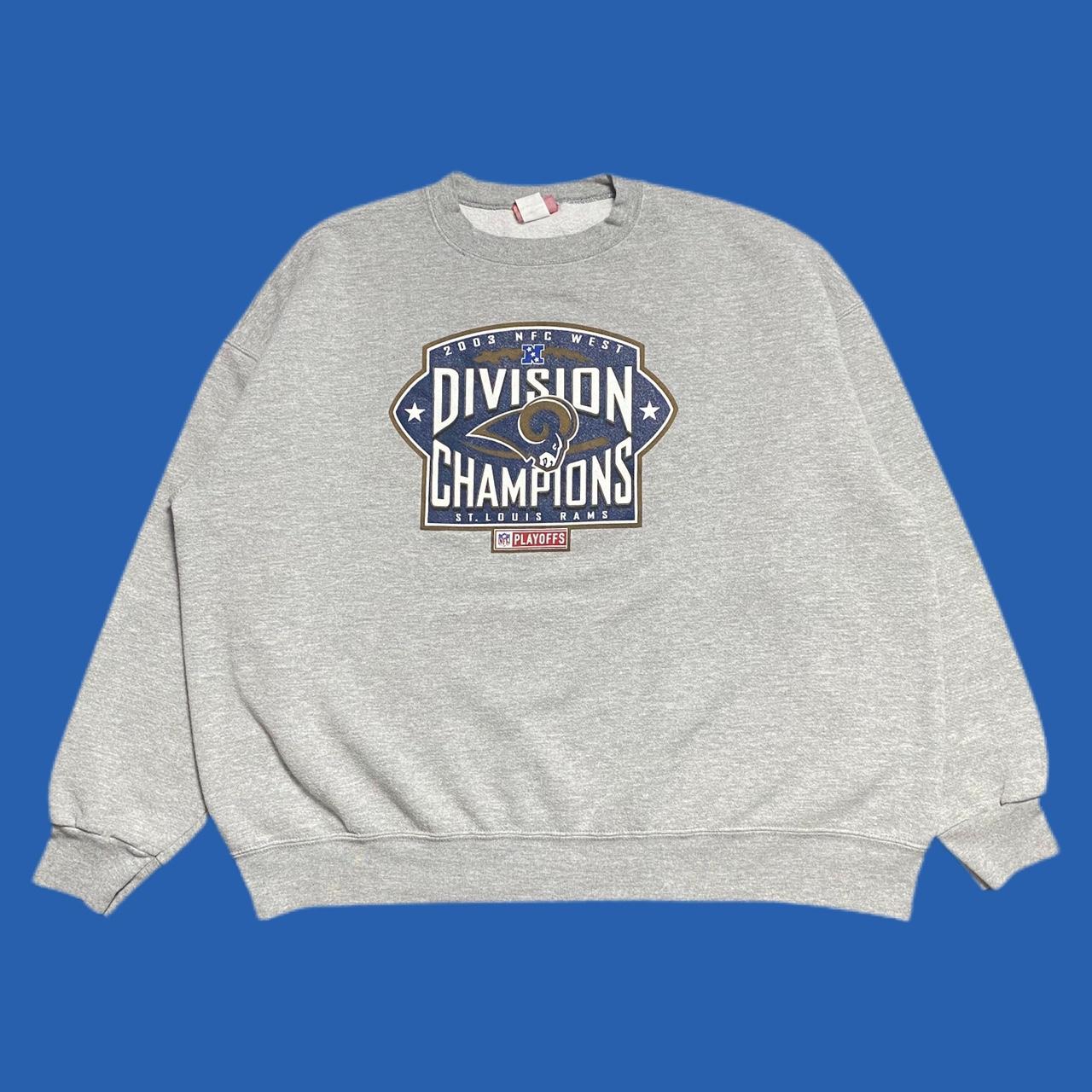 Vintage 2003 St Louis Rams NFC West Division Champions Sweatshirt