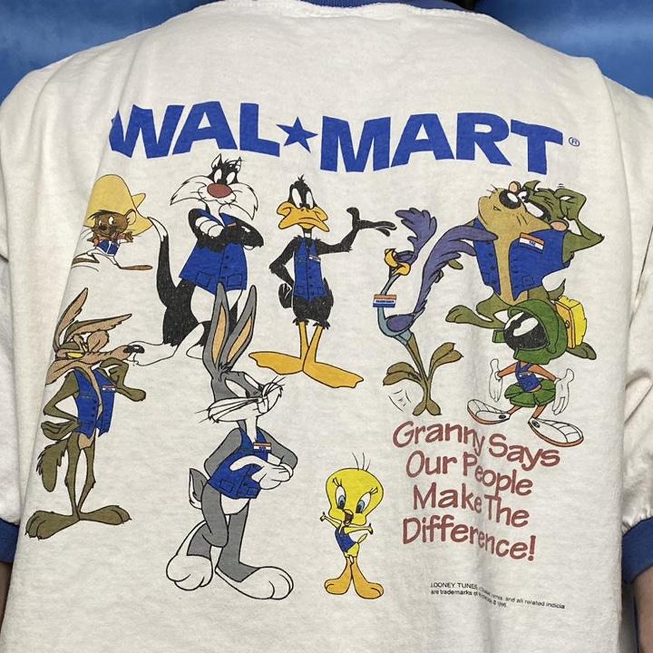 vintage looney tunes walmart ringer cartoon shirt...