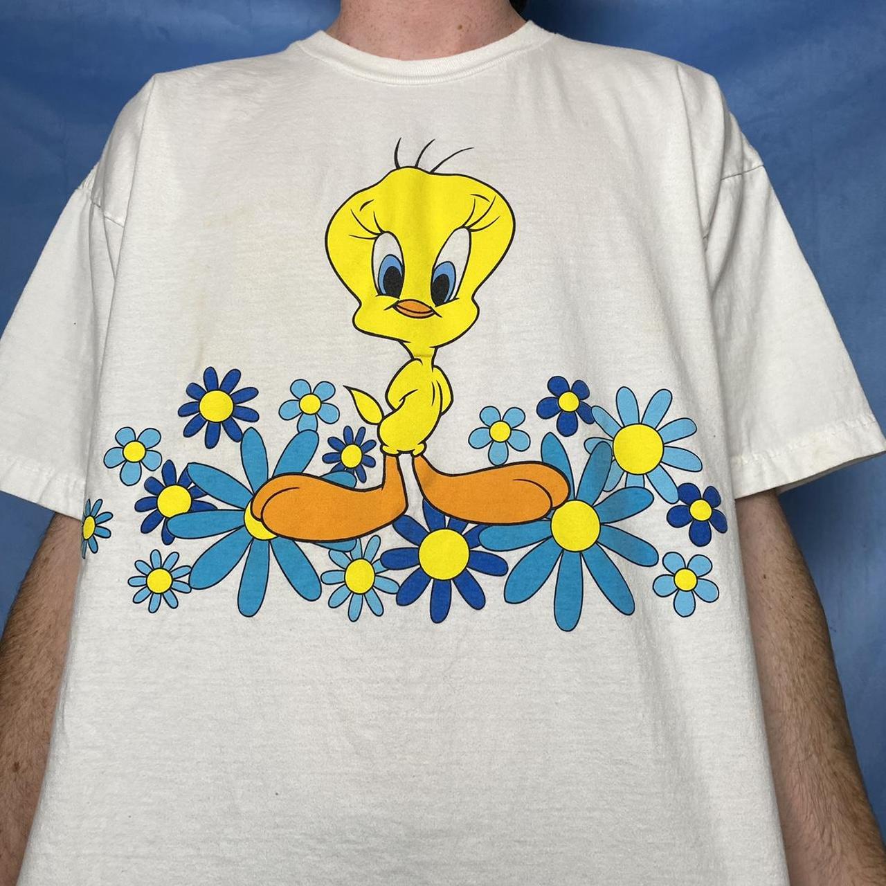 vintage tweety looney tunes cartoon shirt ok - Depop