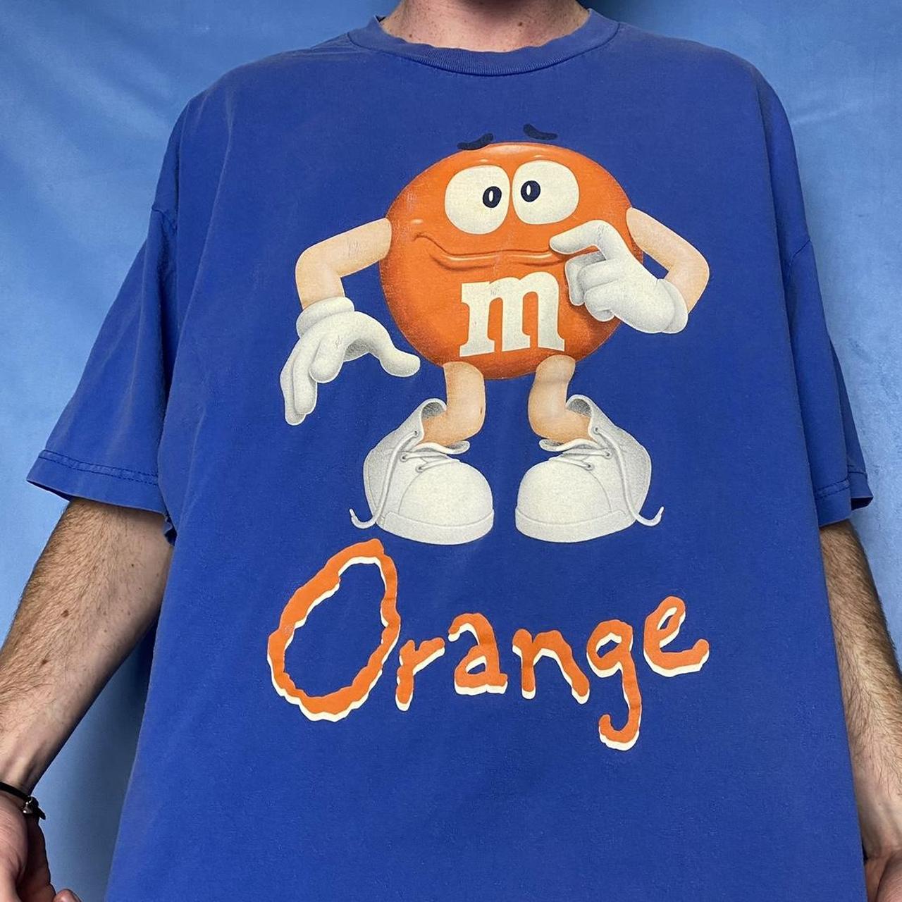 vintage-m-m-candy-t-shirt-orange-cartoon-funny-depop