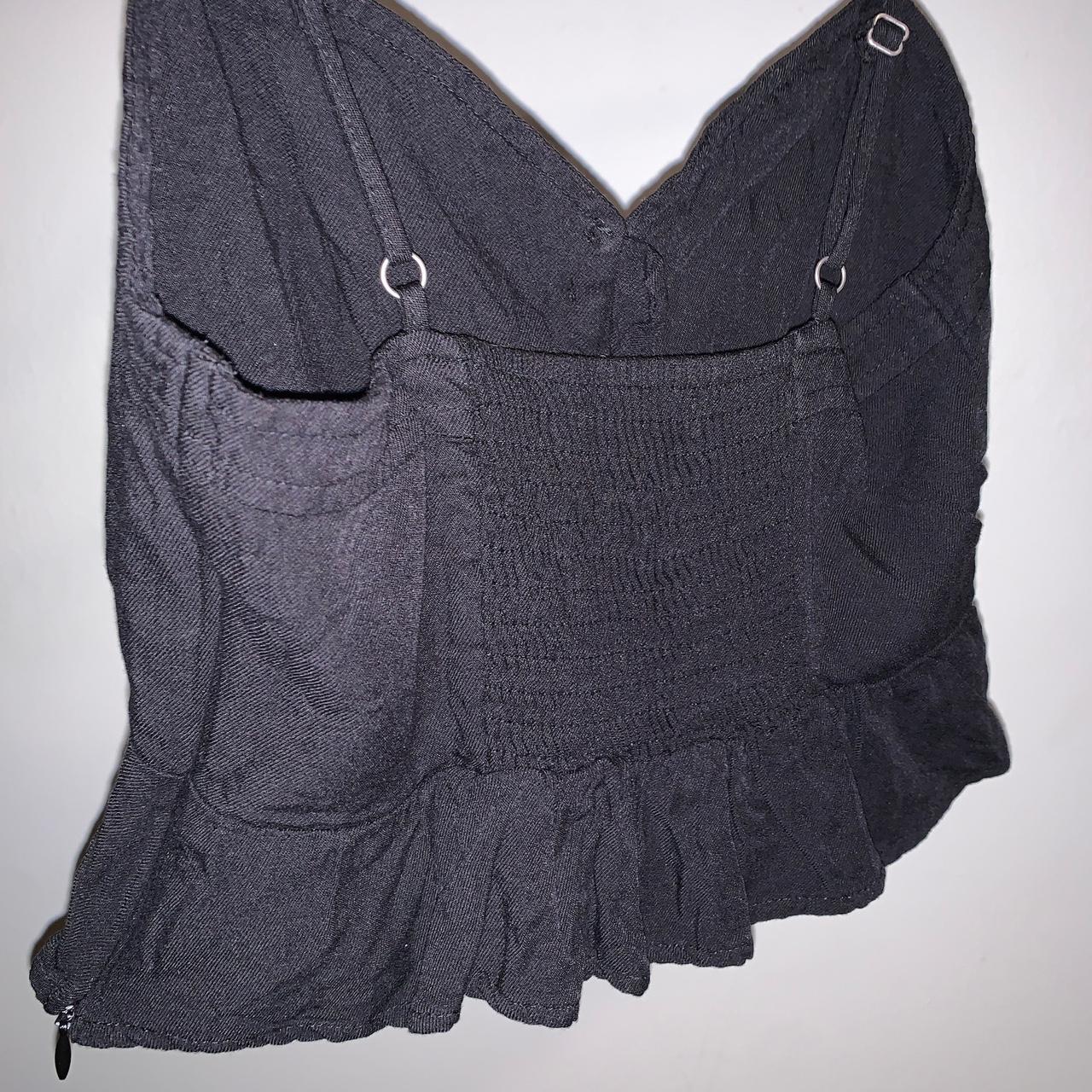 Black peplum Crop Top WORN ONCE (& Tried on for... - Depop