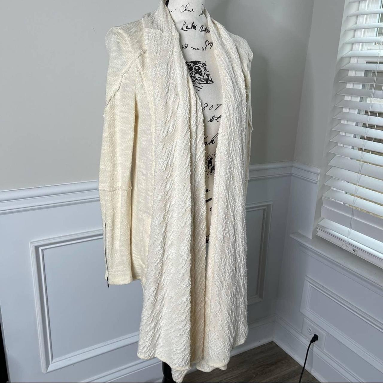 free people cream cardigan