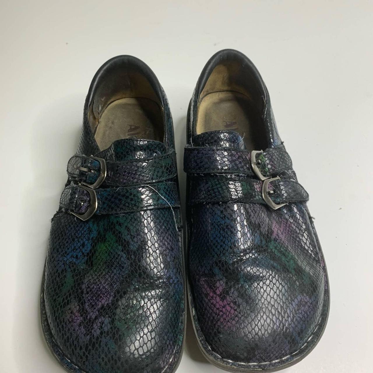 Alegria Alli leather clog comfort shoes embossed... - Depop