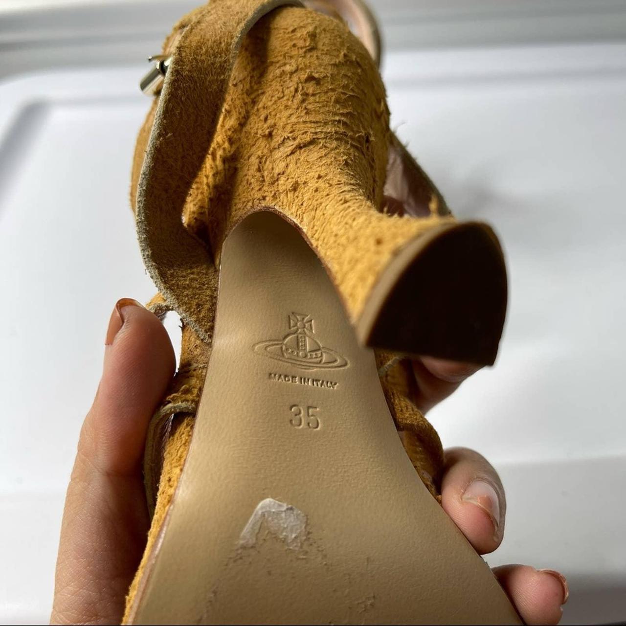 Vivienne Westwood leather strappy heel sandals size... - Depop