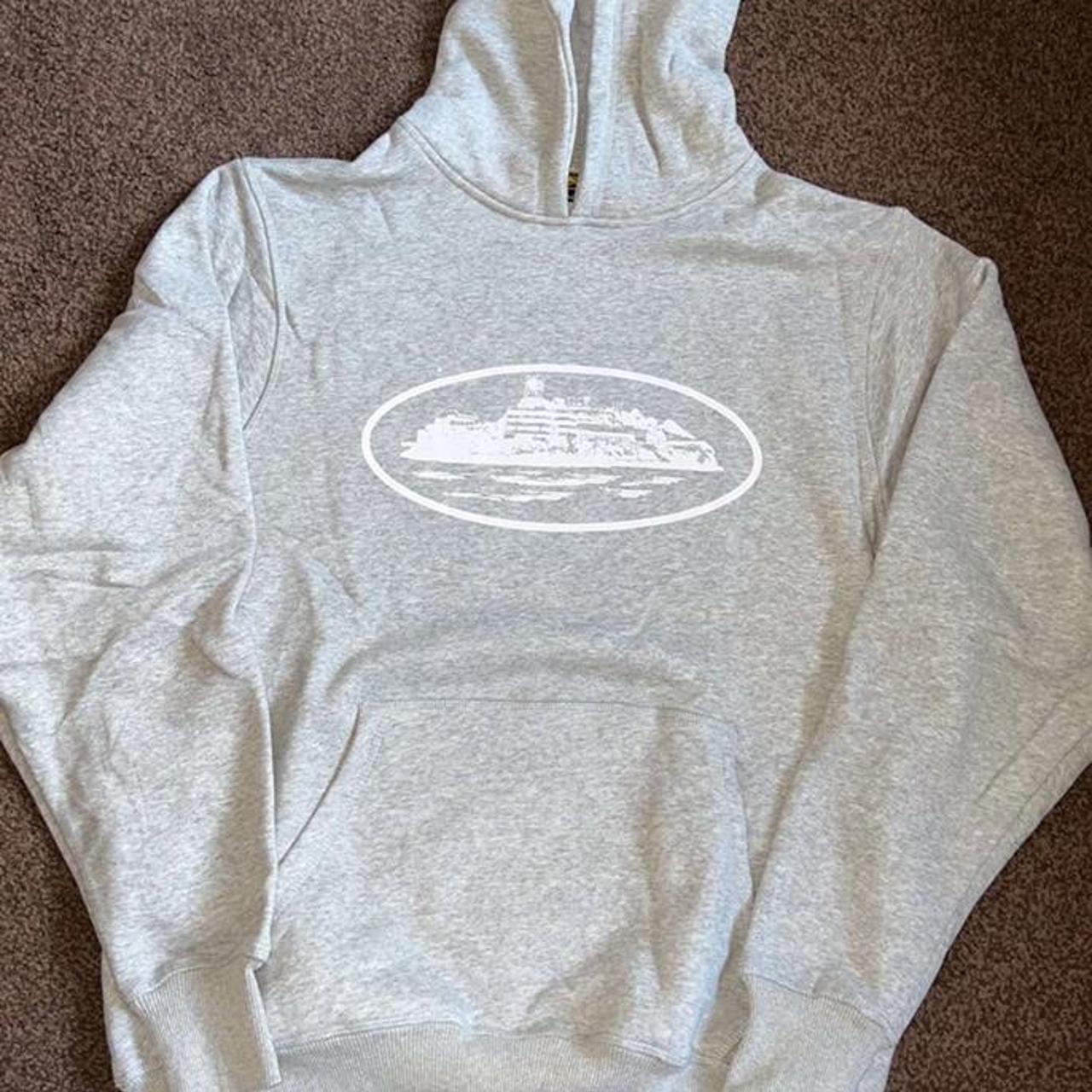 Heather Grey CRTZ Alcatraz hoodie Worn once Size... - Depop