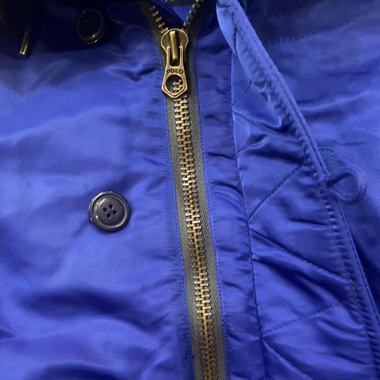 royal blue Ralph Lauren polo zip up puffer jacket... - Depop