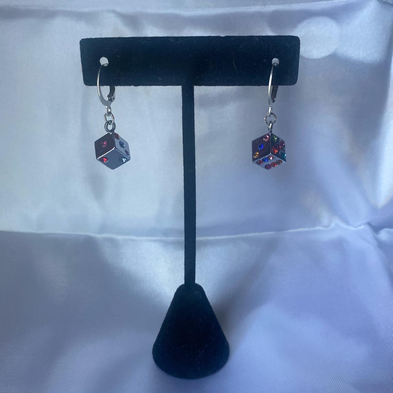 Product Image 1 - Stainless steel diamond charm earrings