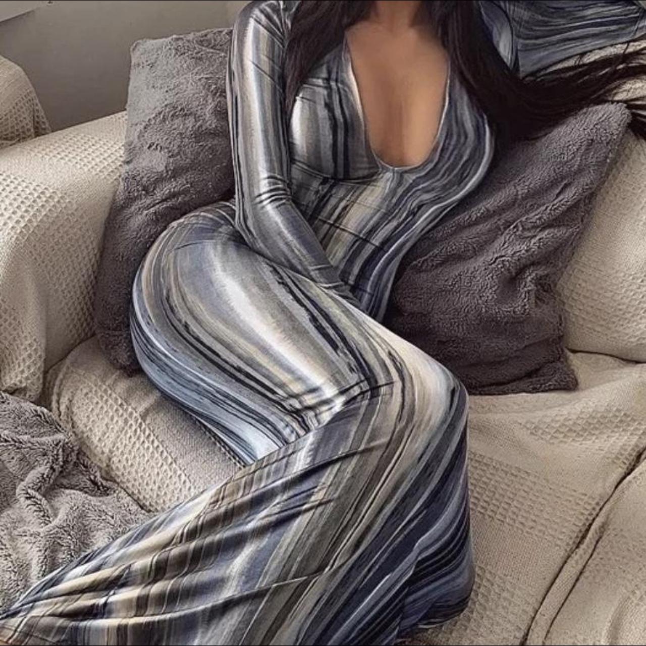 milly blue and white dress