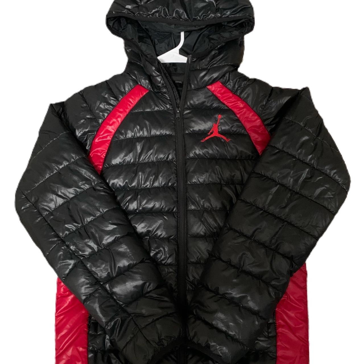 jordan puffer jacket red