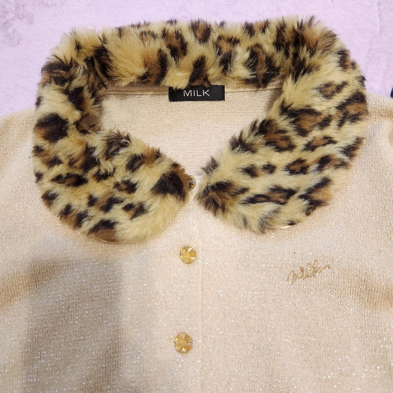 Milk razzle dazzle gold leopard embroidery logo... Depop