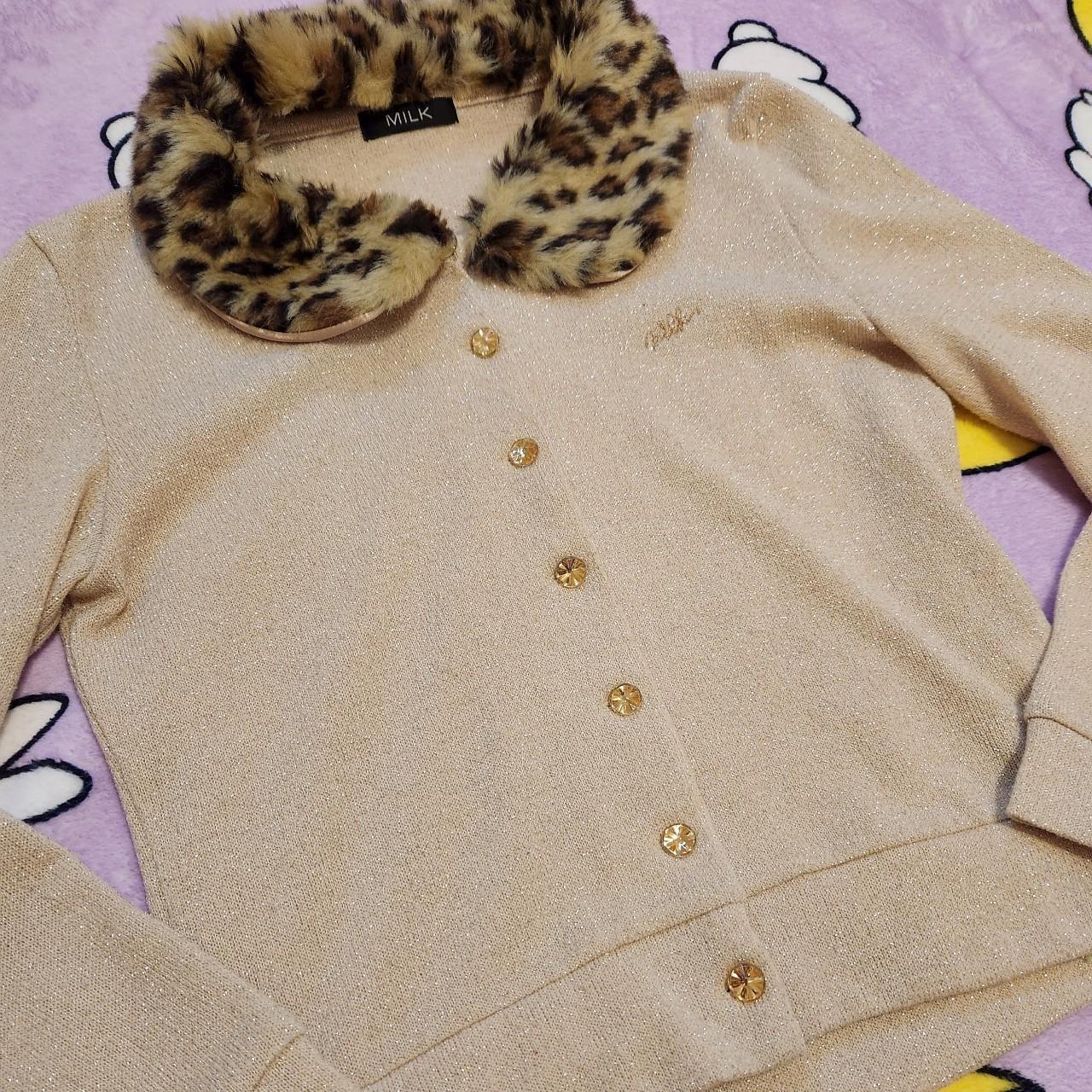 Milk razzle dazzle gold leopard embroidery logo... Depop