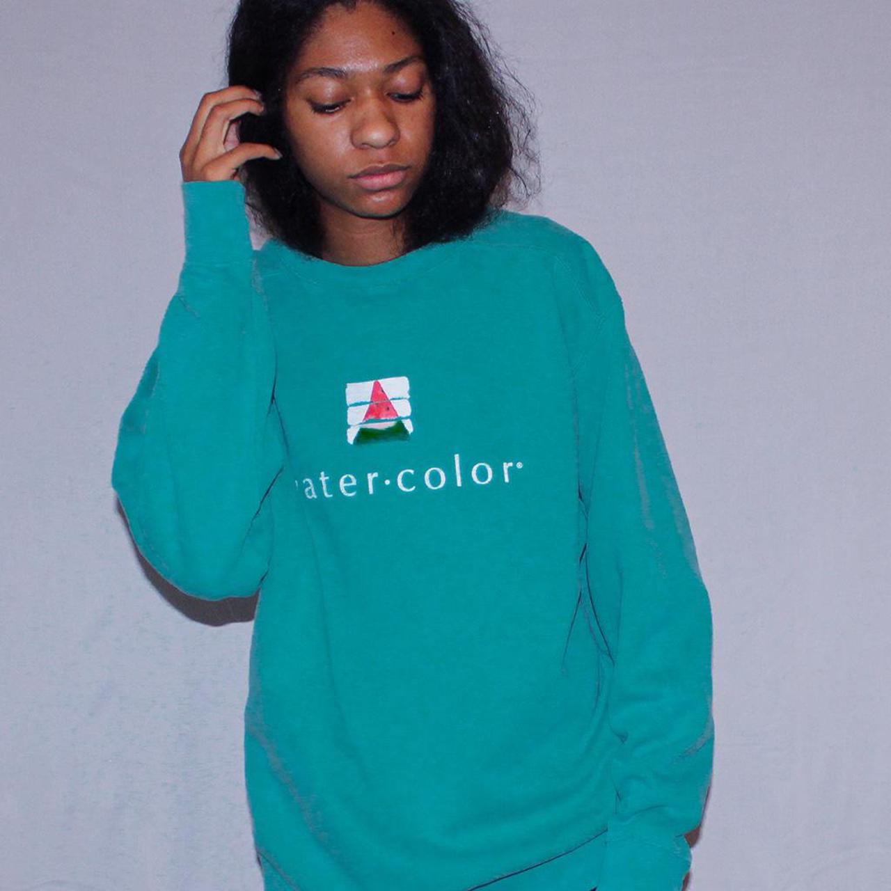 Light aqua blue Water Color brand. Small Front. Depop