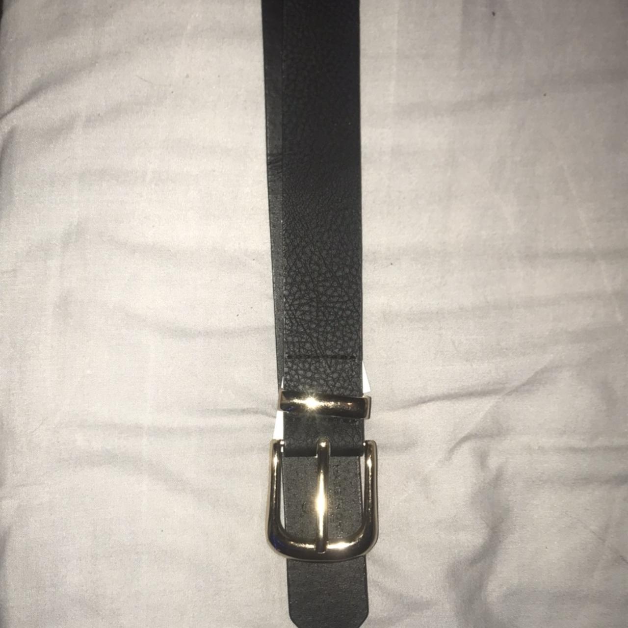 primark belt with a gold buckle, size medium, never... - Depop