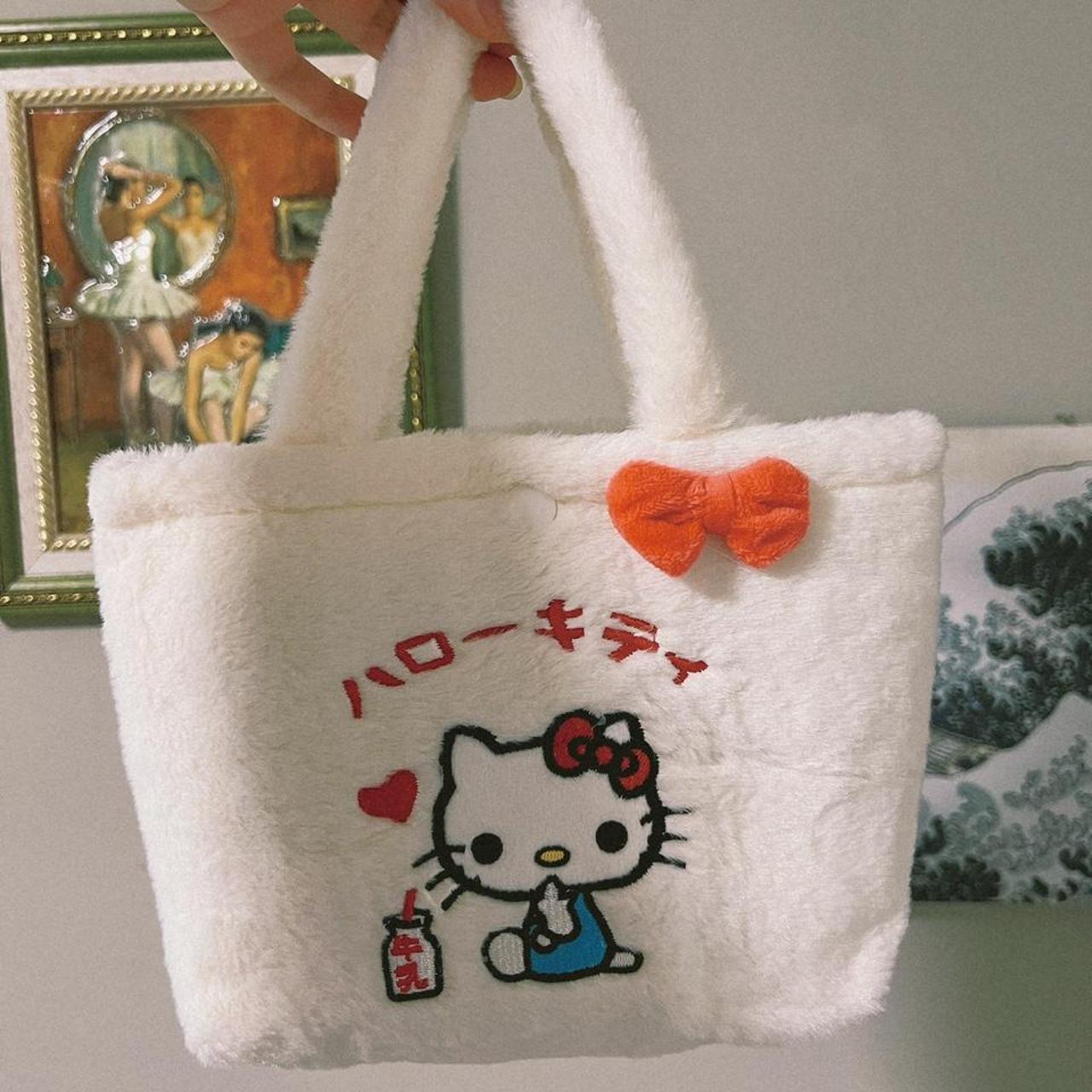 ADORABLE fluffy mini hand sanrio hello kitty... - Depop