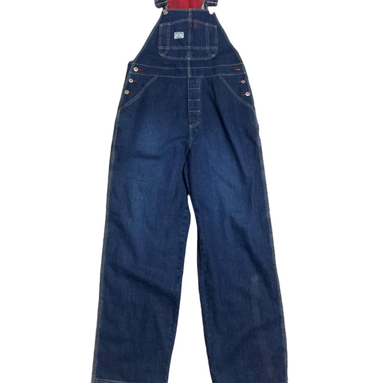 17London Men's Blue and Navy Dungarees-overalls