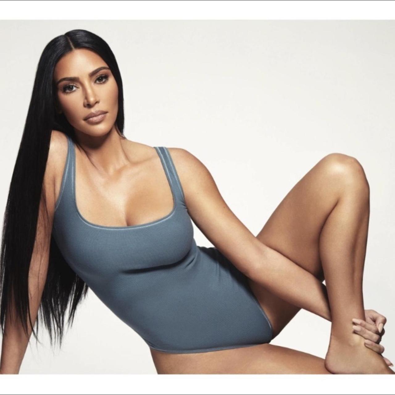 Brand New with Tag Skims Cotton bodysuit Kyanite... Depop