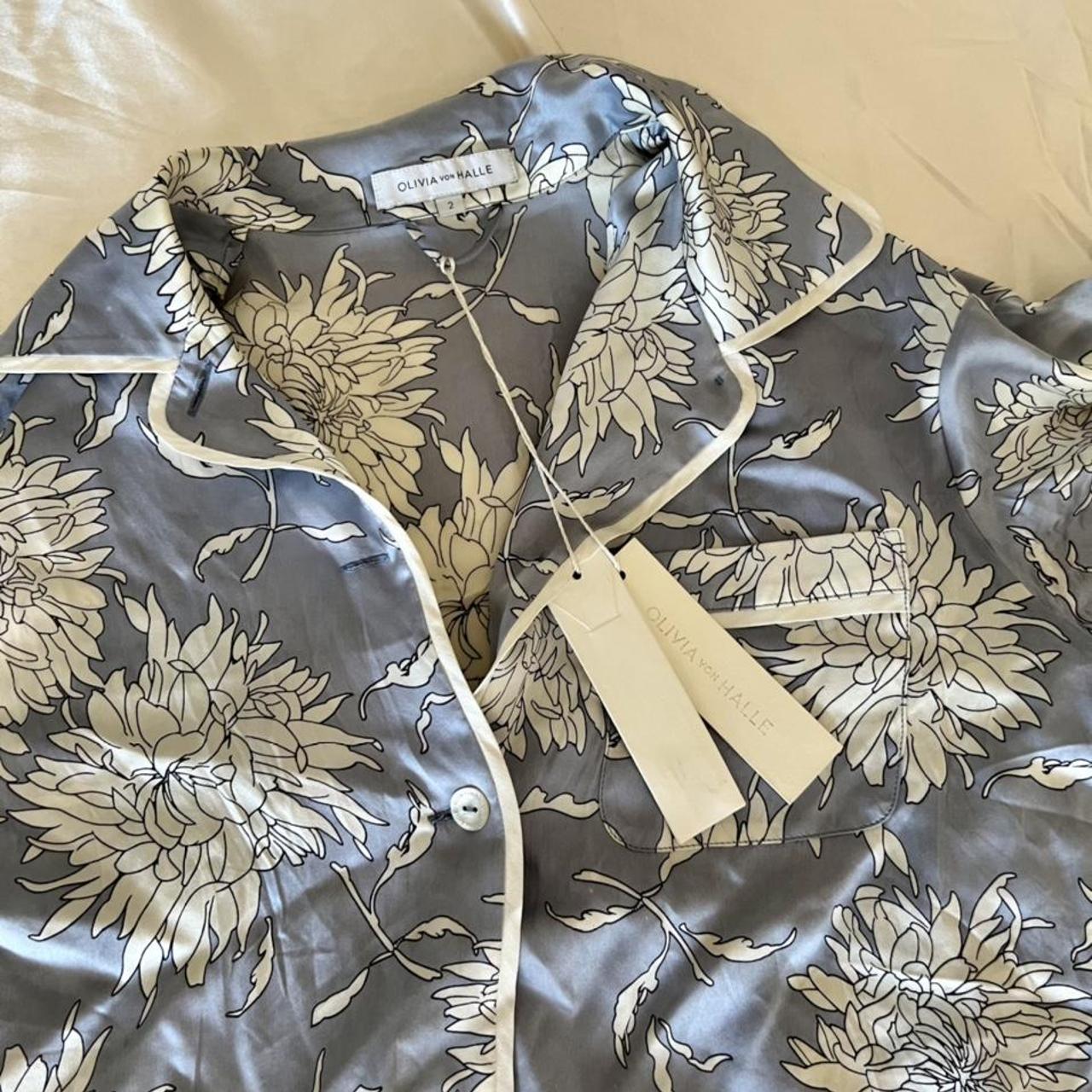 Olivia Von Halle Silk Pajama Shorts Set. Size 2. Too... - Depop