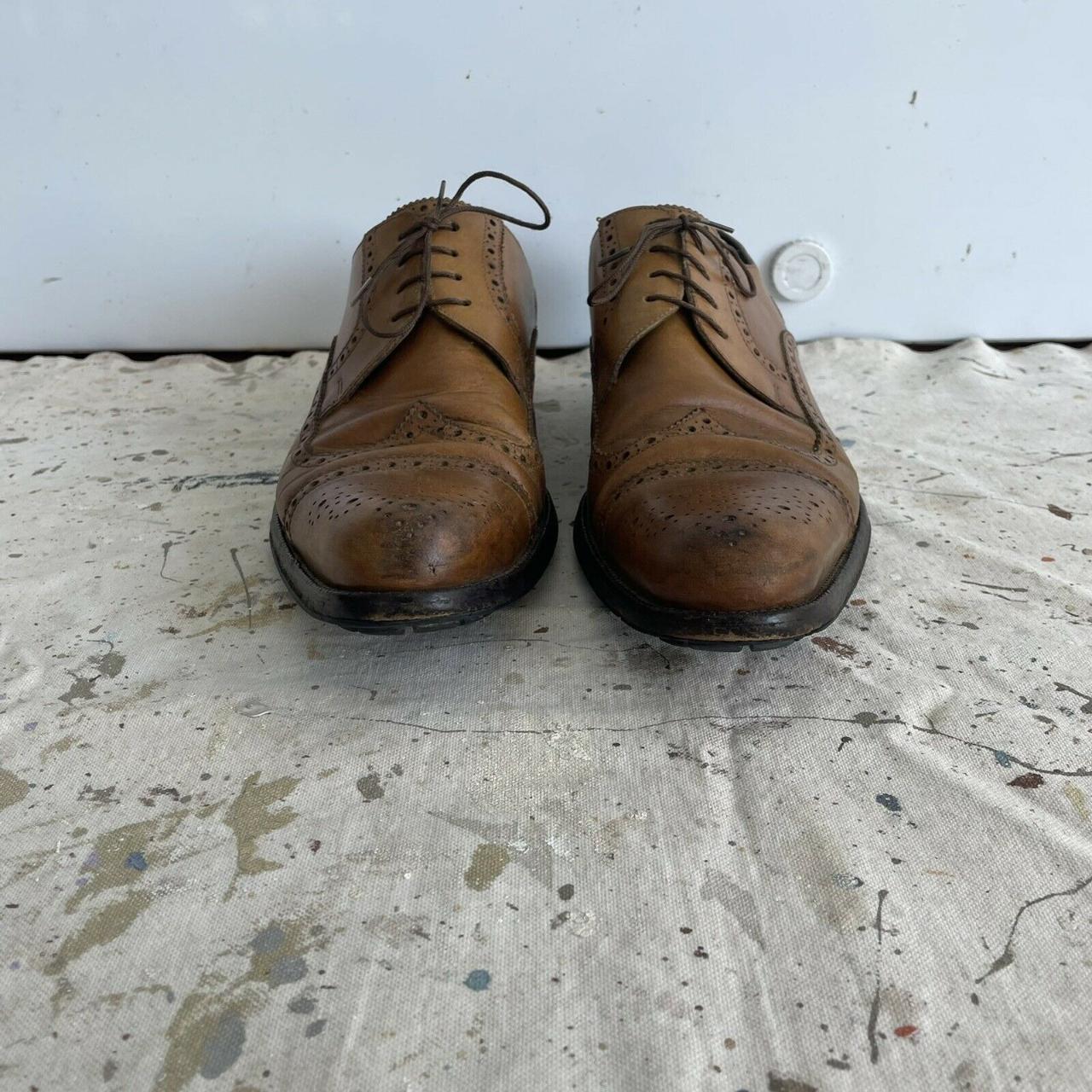 Dolce & Gabbana Wing Tip Brogues Shoes Burnt Caramel... - Depop