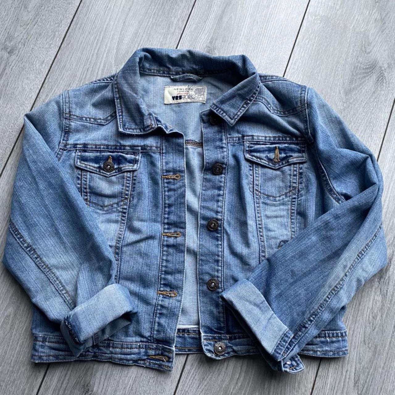 New look cropped blue denim jacket Worn but great... - Depop