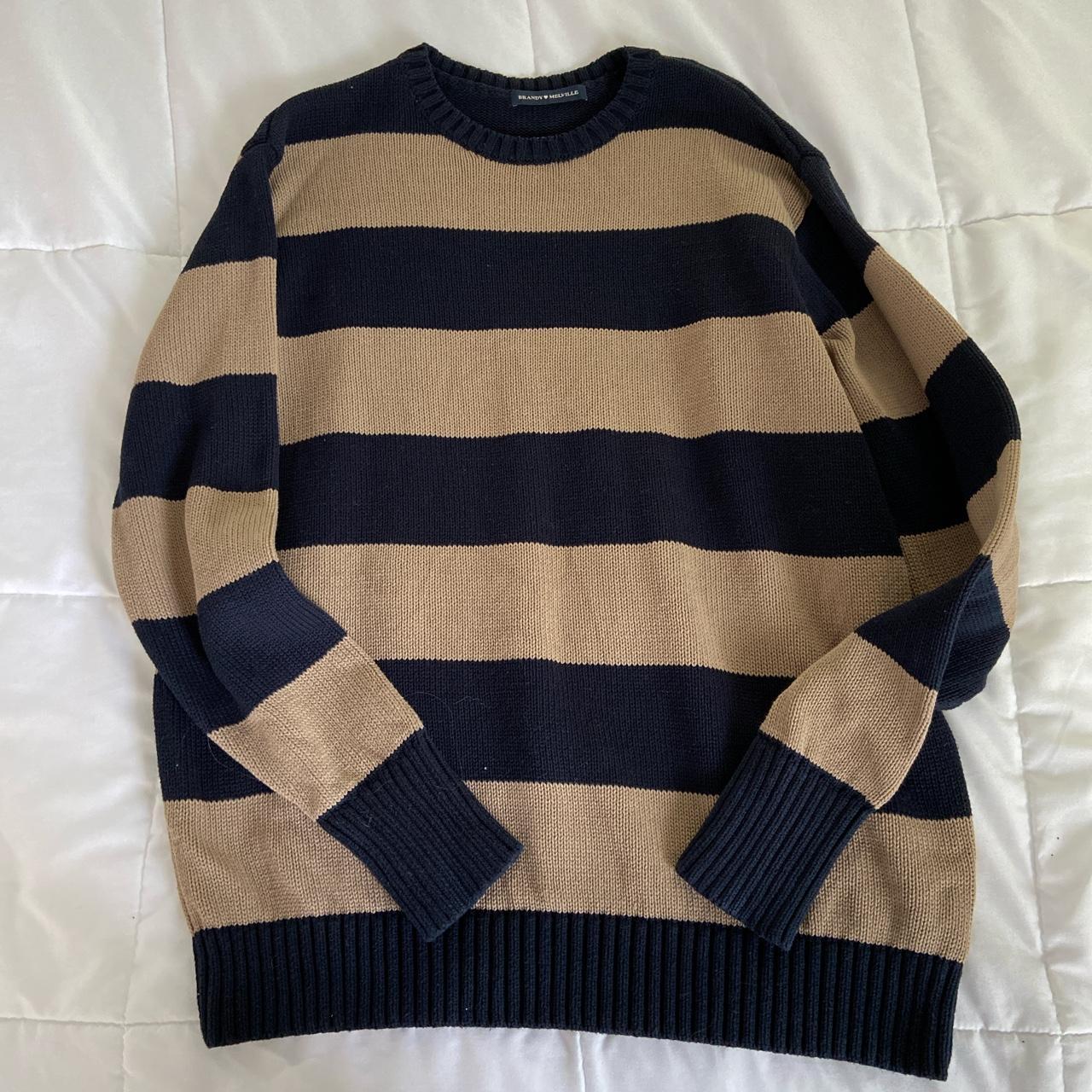 super rare and coveted brandy melville navy blue and... - Depop