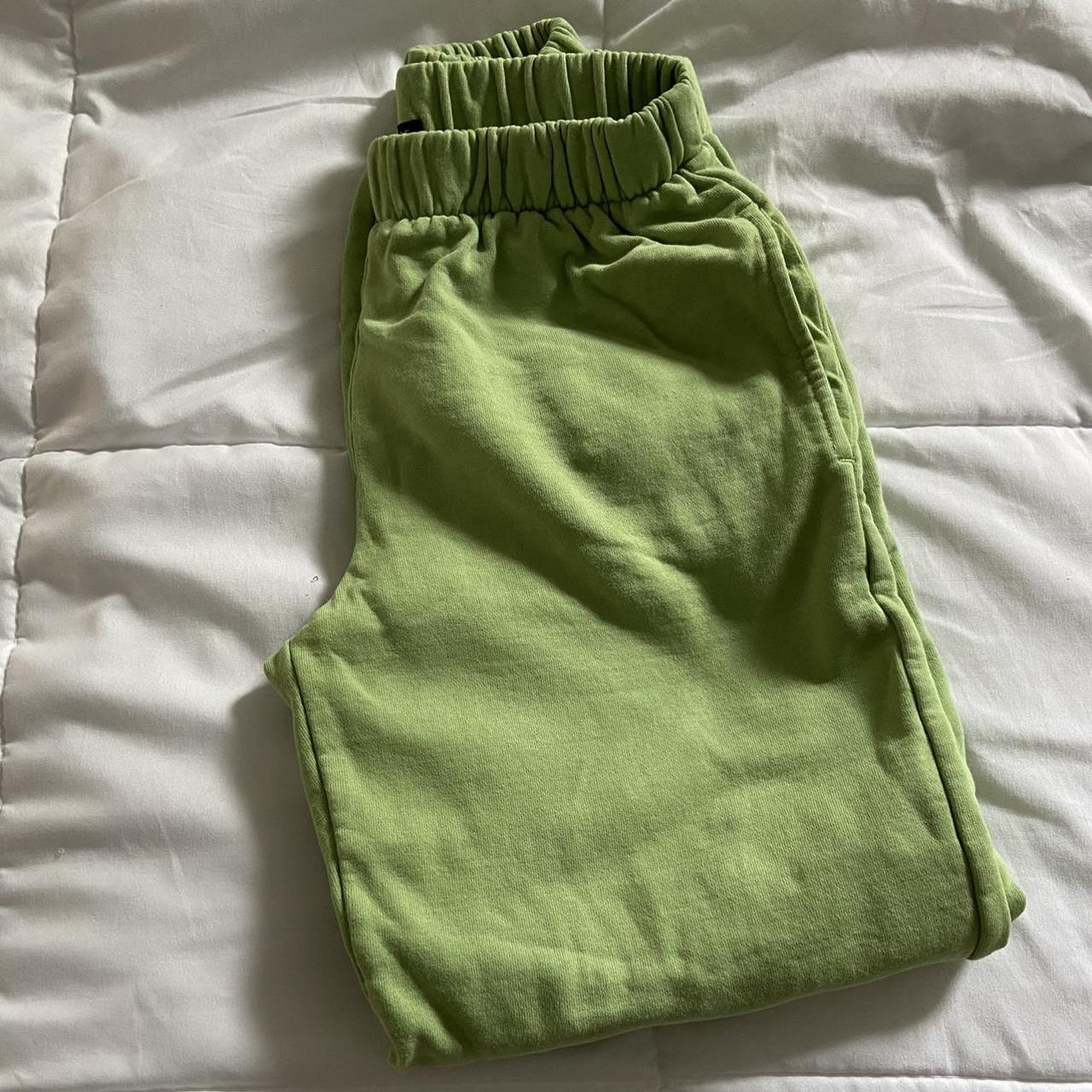 brandy melville lime green rosa sweatpants!! one... Depop