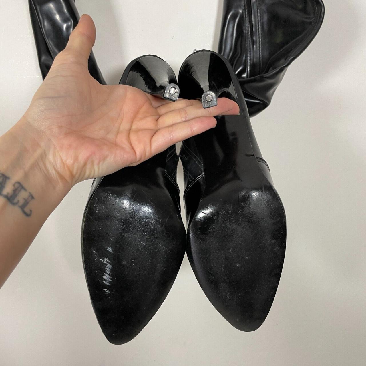 rubber thigh high boots