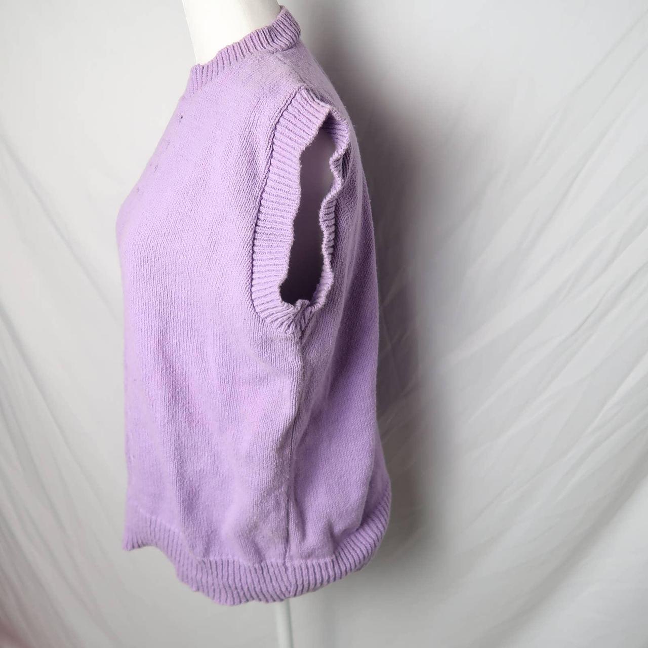 Vintage 80s lavender purple cable knit Depop