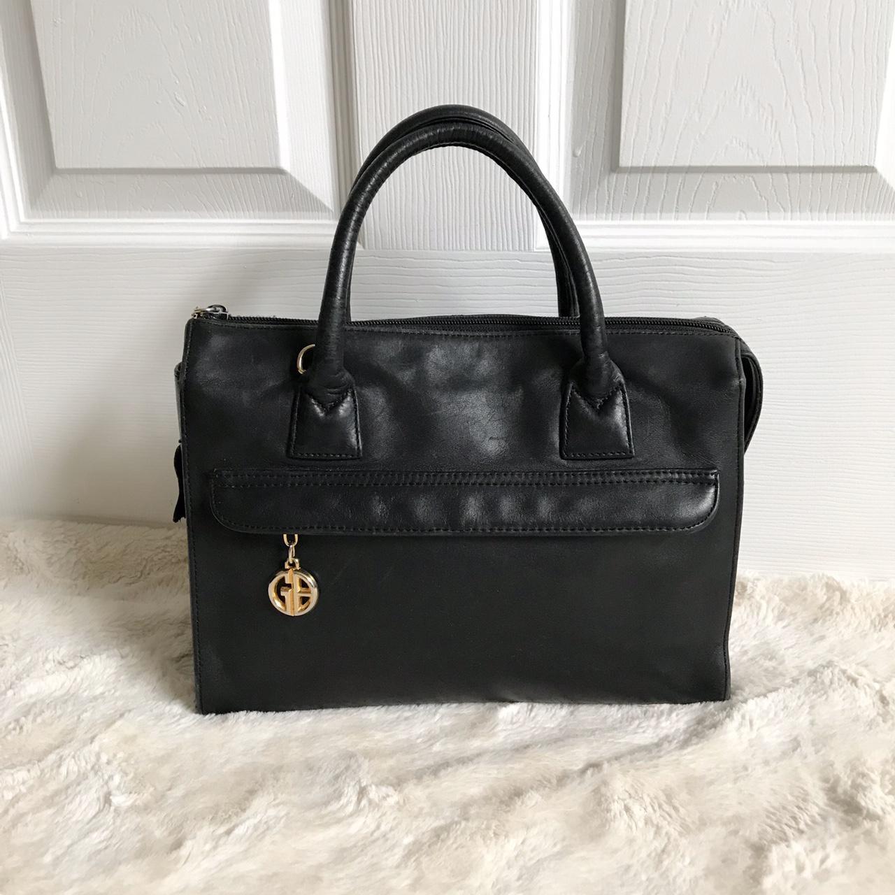 Giani Bernini medium sized black leather double - Depop