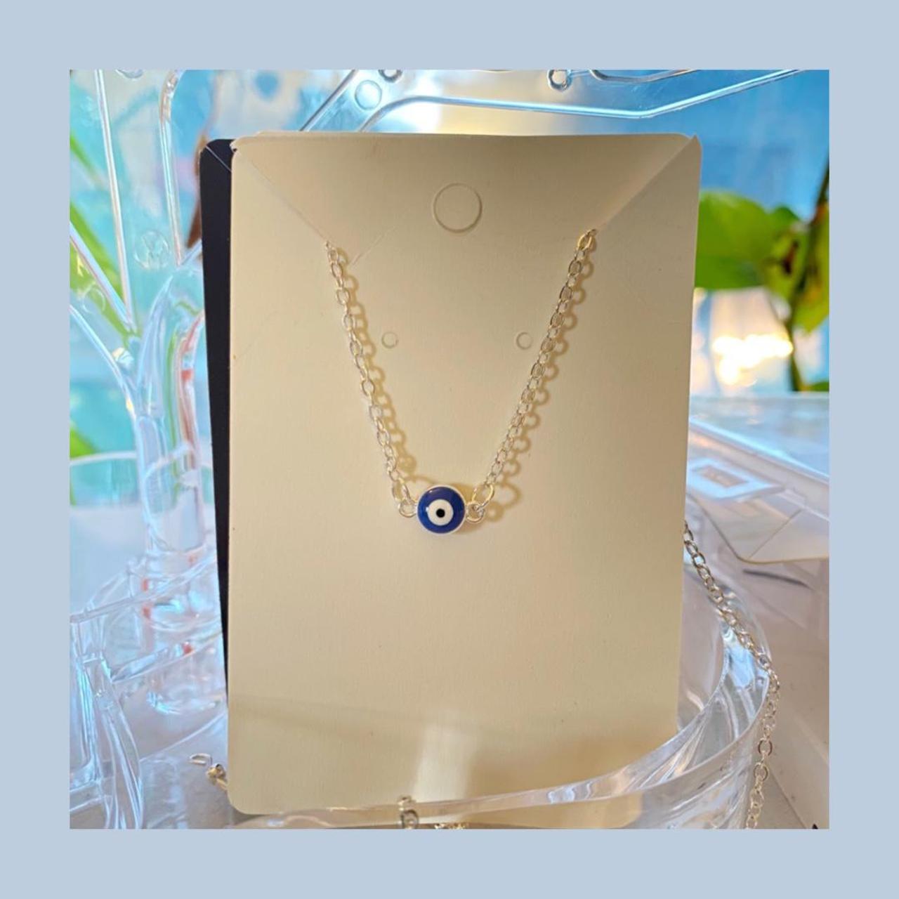 Product Image 1 - Silver evil eye necklace with