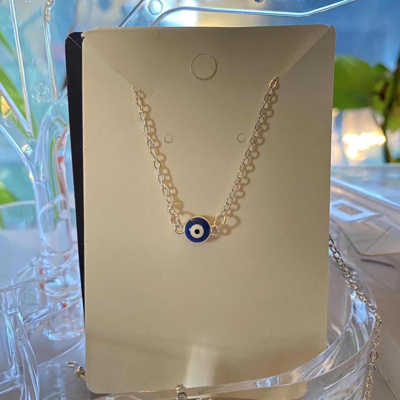 Product Image 2 - Silver evil eye necklace with