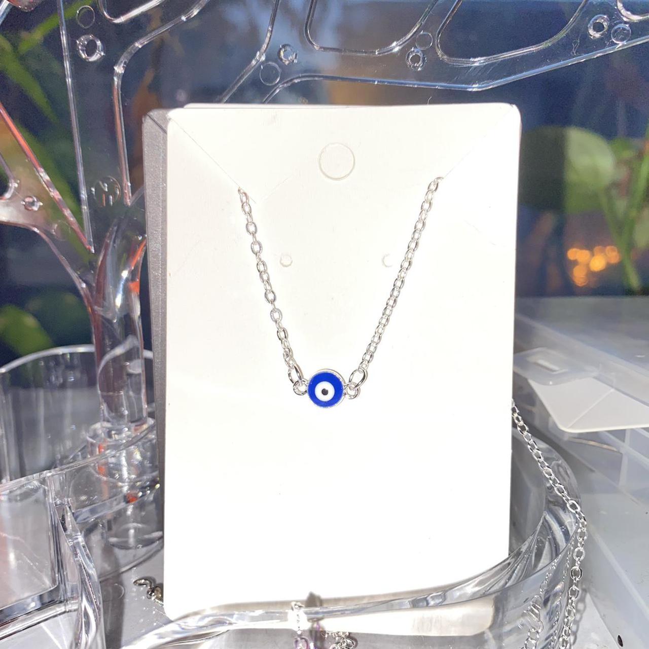 Product Image 3 - Silver evil eye necklace with
