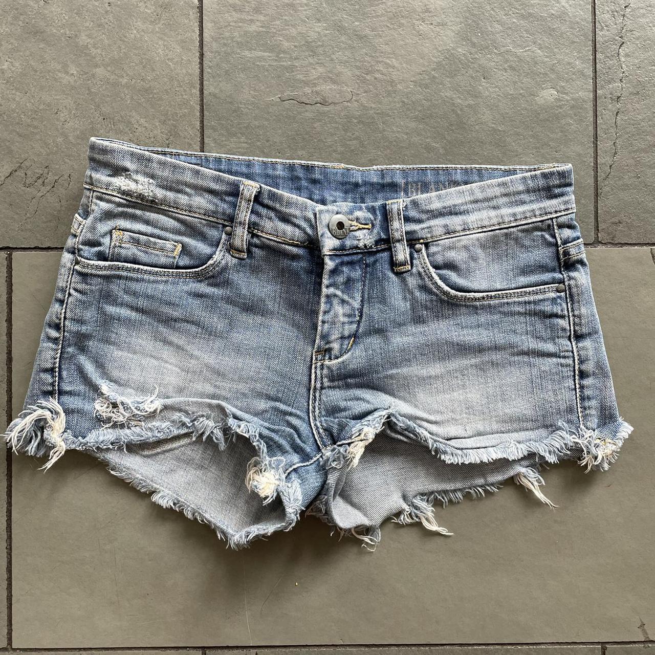 Blank NYC Women's Navy and Blue Shorts | Depop
