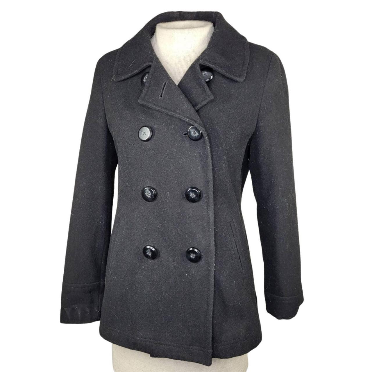 old navy black peacoat