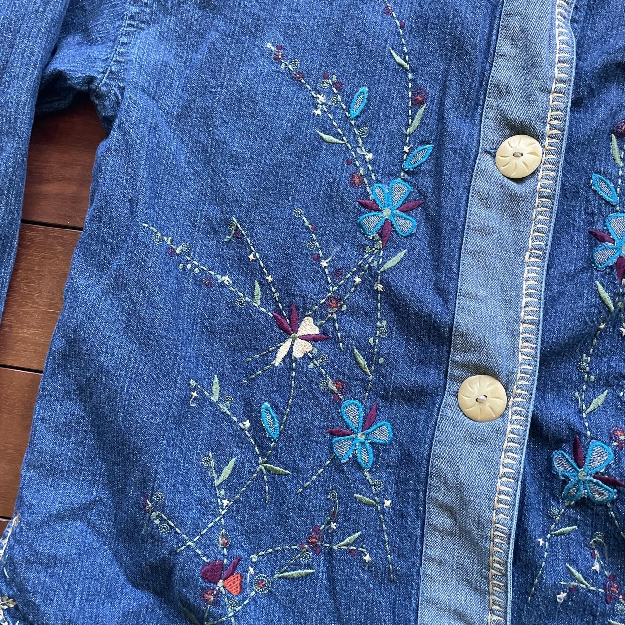 Coldwater creek store embroidered denim jacket